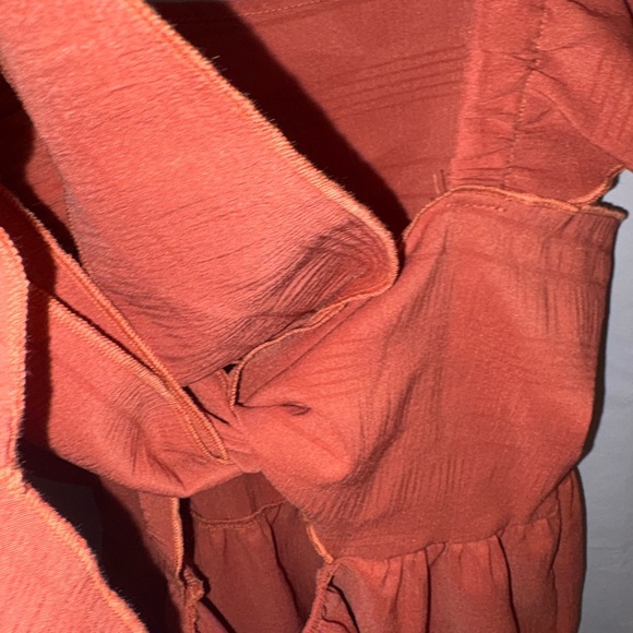 Women's Ruffled Orange Top - Picture 3 of 4